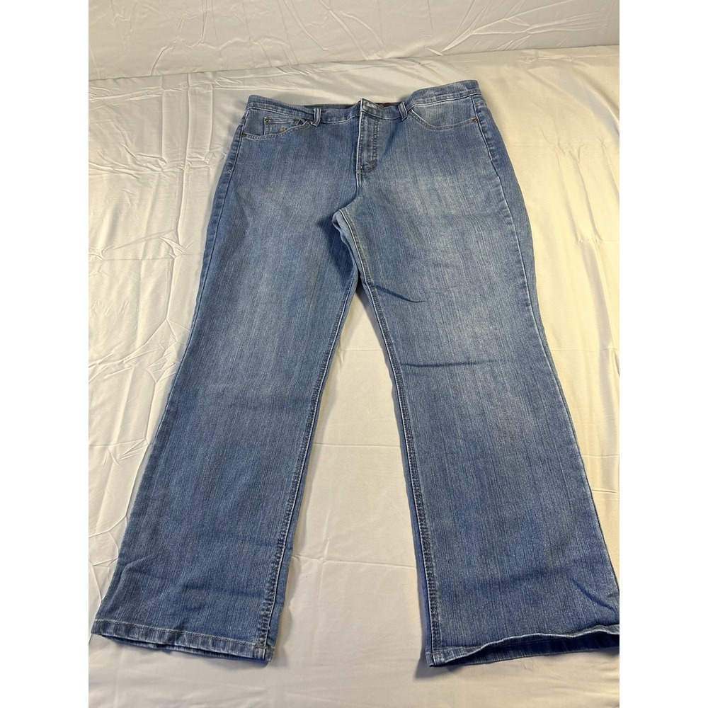 Gloria Vanderbilt Amanda Jeans Women's 18 Short Blue Denim Classic Straight‎ Leg